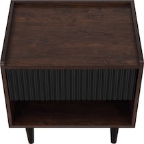 colter brown black nightstand   