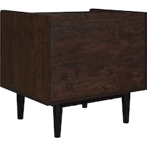 colter brown black nightstand   