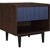 colter brown blue nightstand   