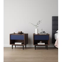 colter brown blue nightstand   