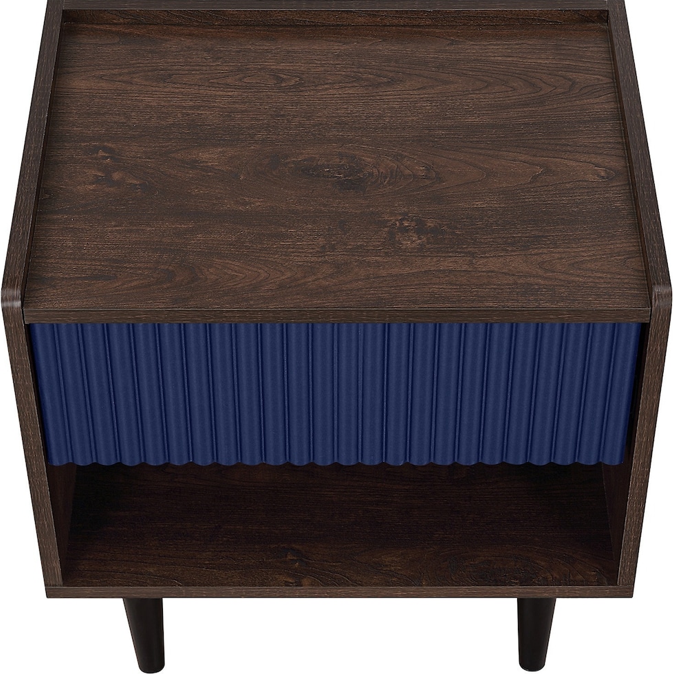 colter brown blue nightstand   