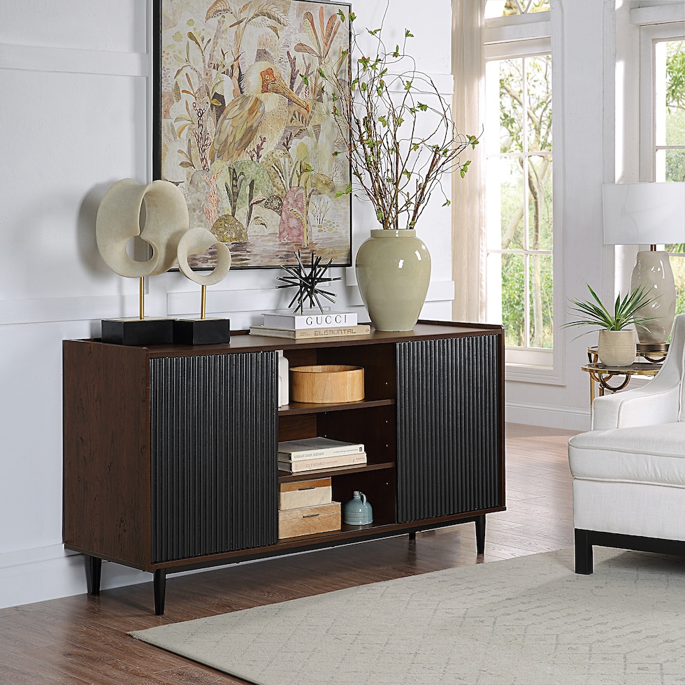 colter dark brown black sideboard   