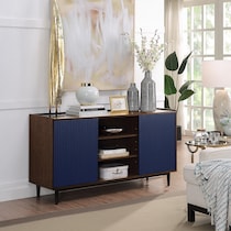 colter dark brown navy blue sideboard   
