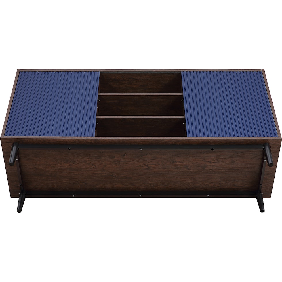 colter dark brown navy blue sideboard   