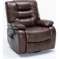 colton dark brown recliner   