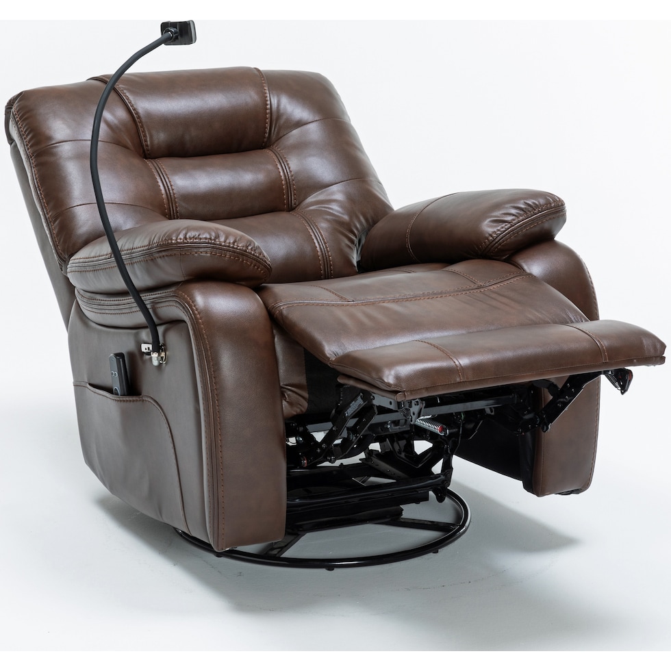 colton dark brown recliner   