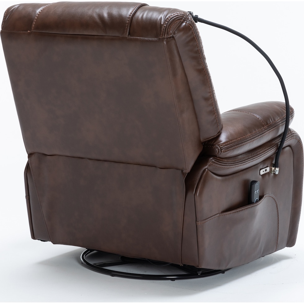 colton dark brown recliner   