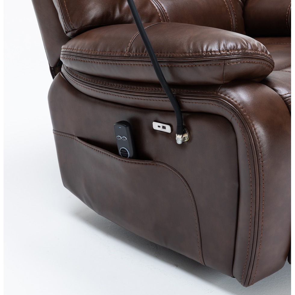 colton dark brown recliner   