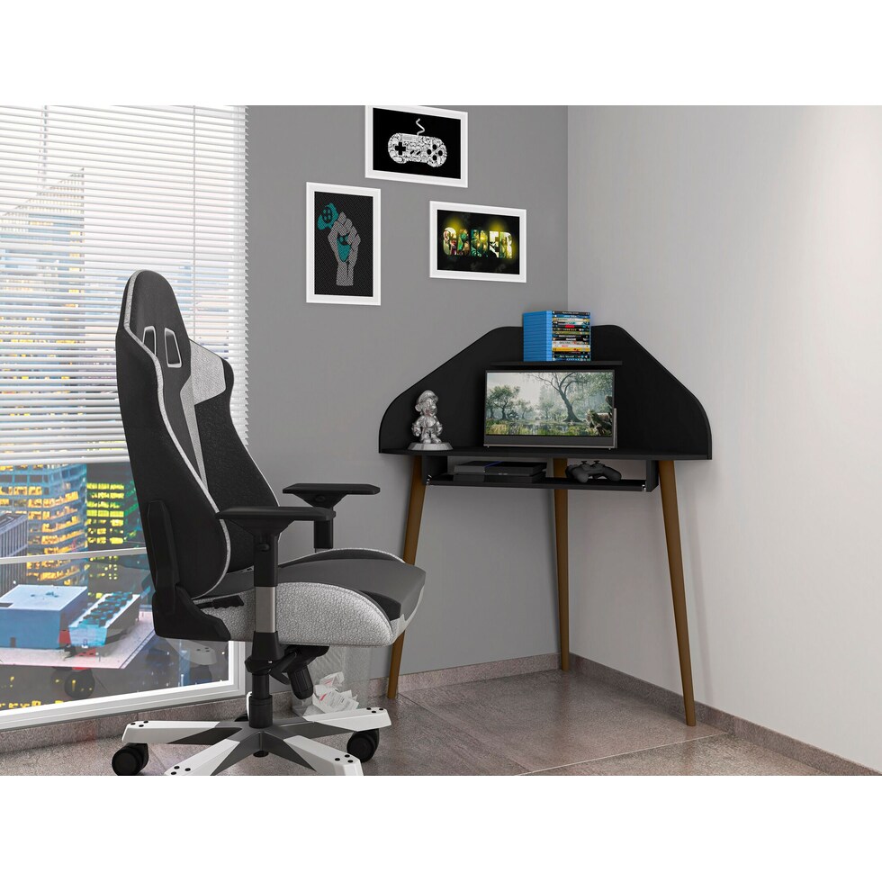 columbia black desk   