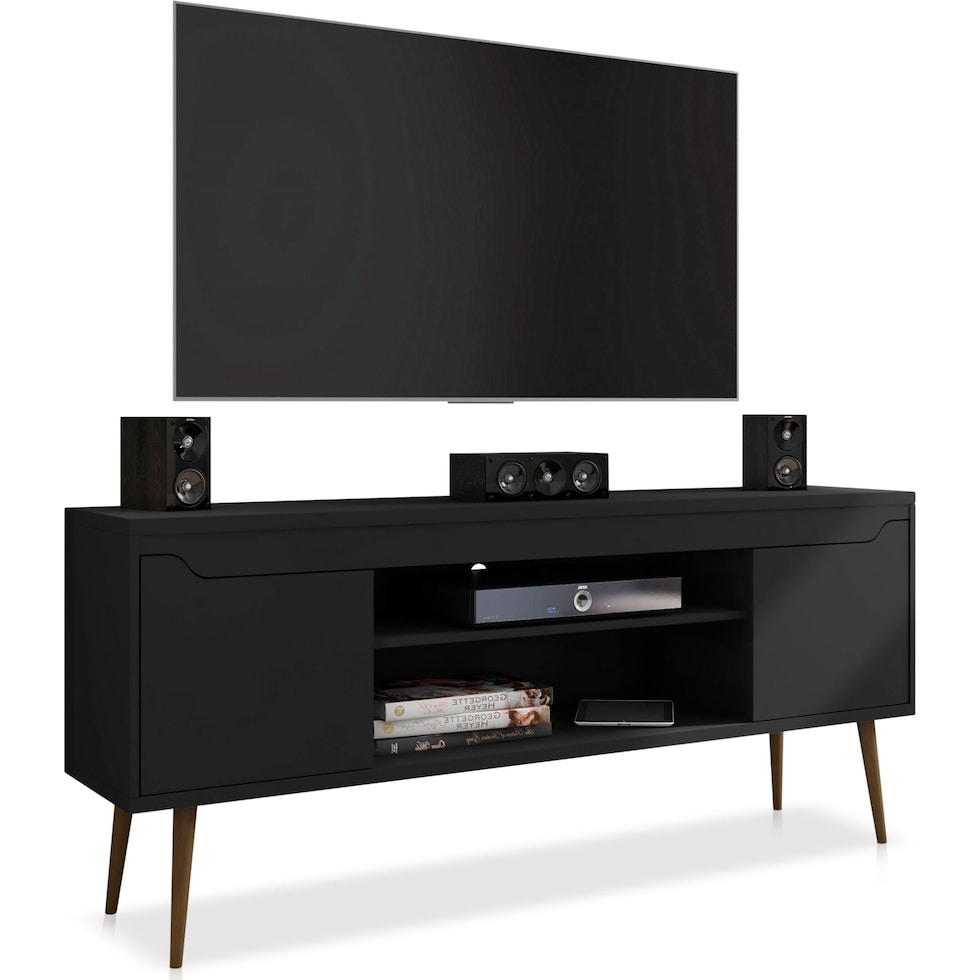 columbia black tv stand   