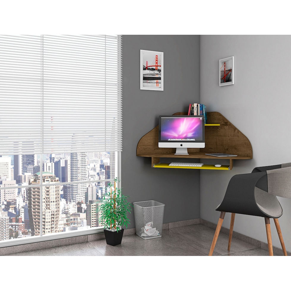 columbia dark brown desk   