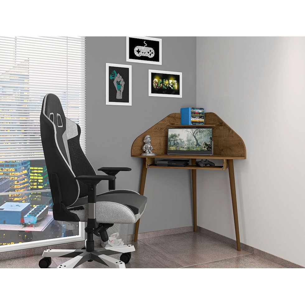 columbia dark brown desk   