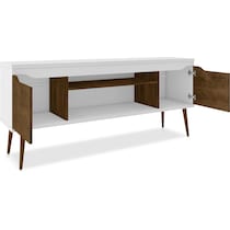 columbia white brown tv stand   