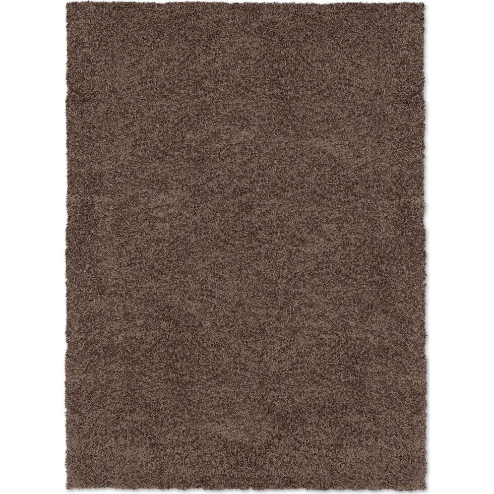 comfort chocolate shag dark brown area rug ' x '   