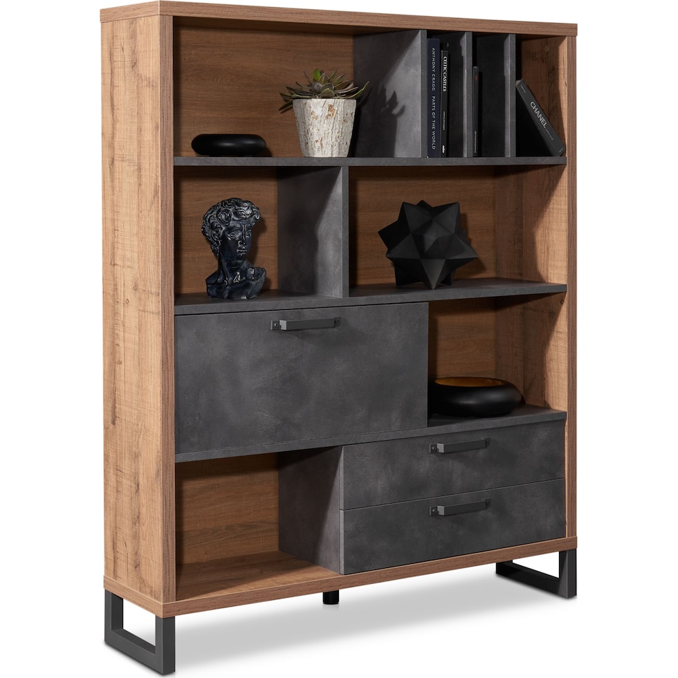 composad gray bookcase   