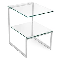 compound stainless steel end table   