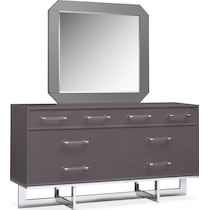 concerto gray dresser & mirror   