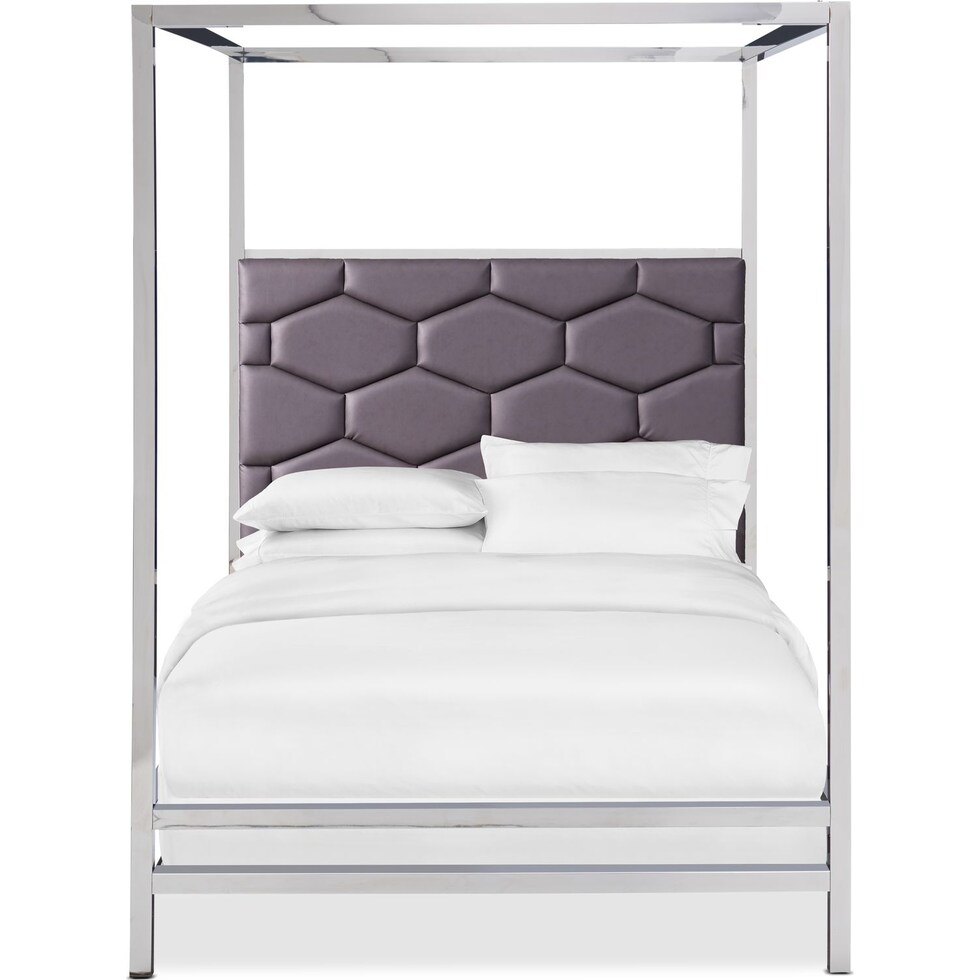 concerto gray queen bed   