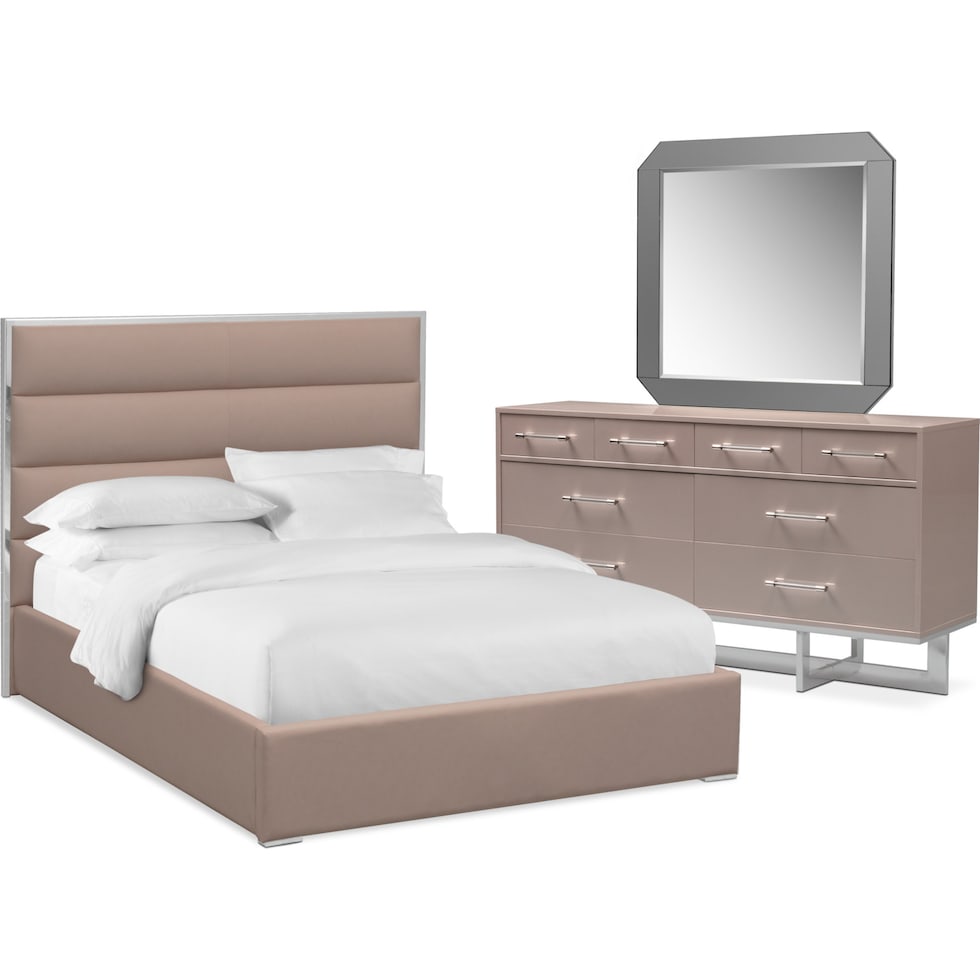 concerto light brown  pc king bedroom   