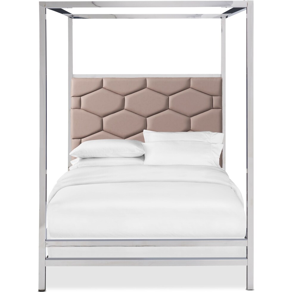 concerto light brown king bed   
