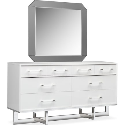 Concerto Dresser and Mirror - White