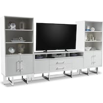 concerto white entertainment wall unit   