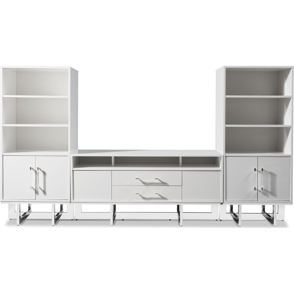 concerto white entertainment wall unit   