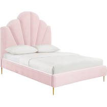 conch pink queen bed   