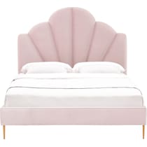 conch pink queen bed   