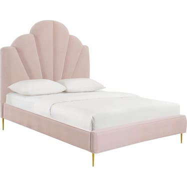 Conch Upholstered Platform Queen Bed