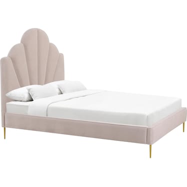 Conch Upholstered Platform Queen Bed