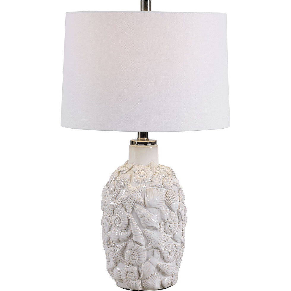 concha white table lamp   