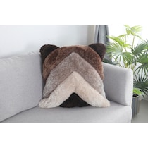 concord brown shag  pc accent pillows   