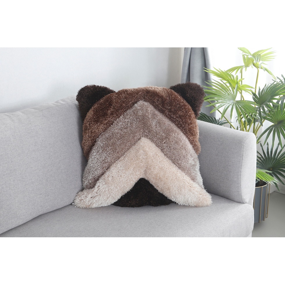 concord brown shag  pc accent pillows   