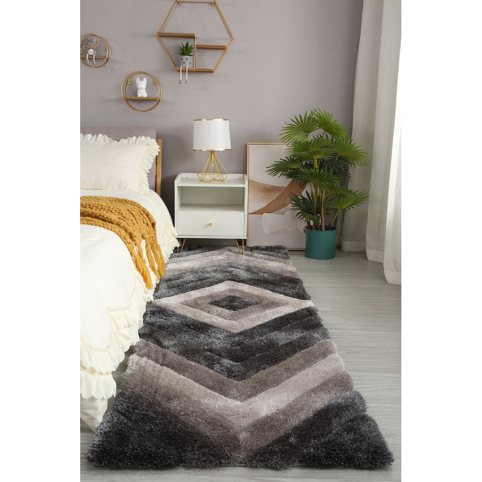 Concord Area Rug Gray Shag Value City Furniture