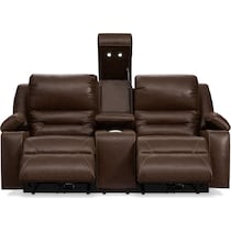 concourse dark brown  pc power reclining living room   