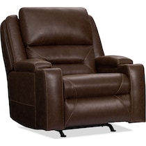 concourse dark brown power recliner   