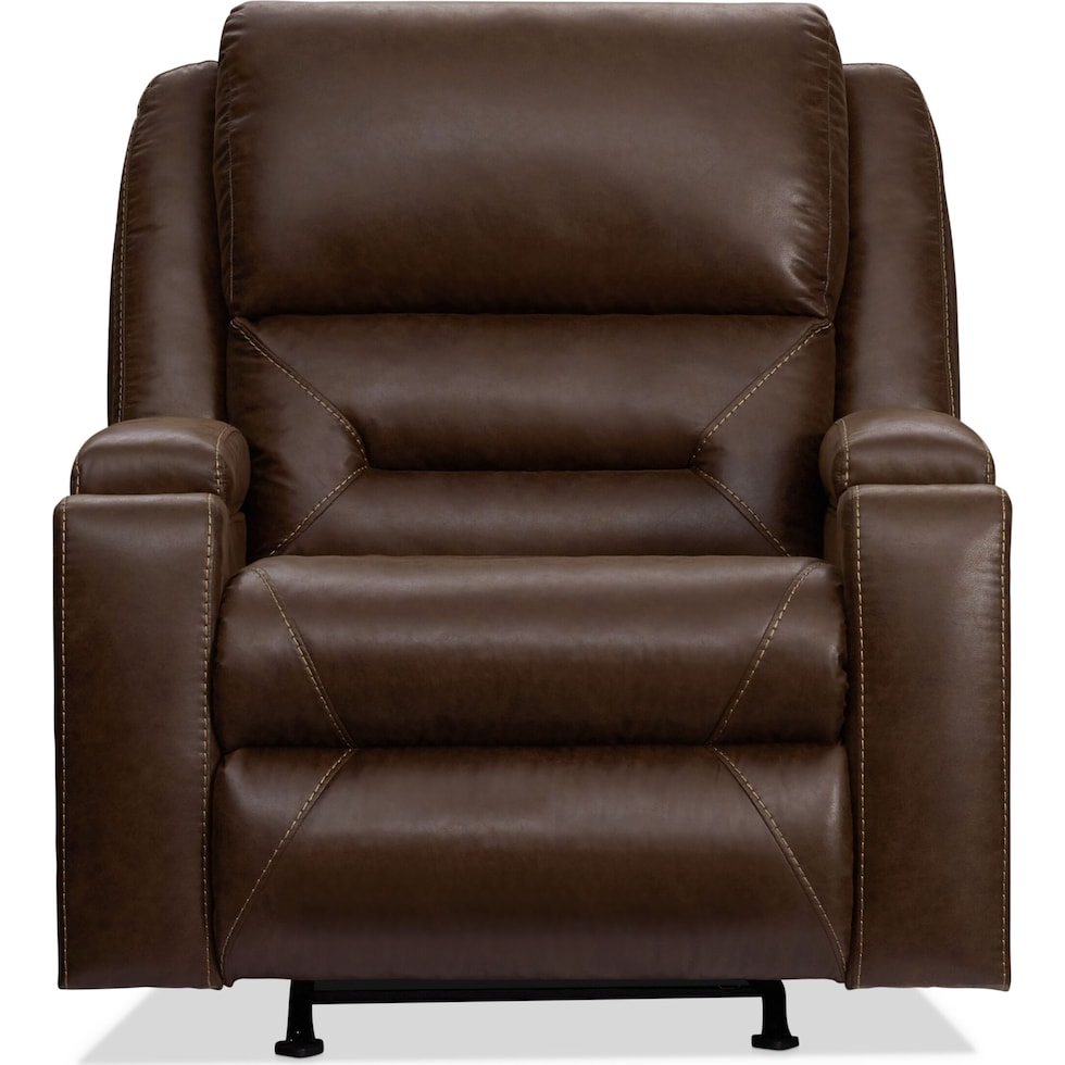 concourse dark brown power recliner   