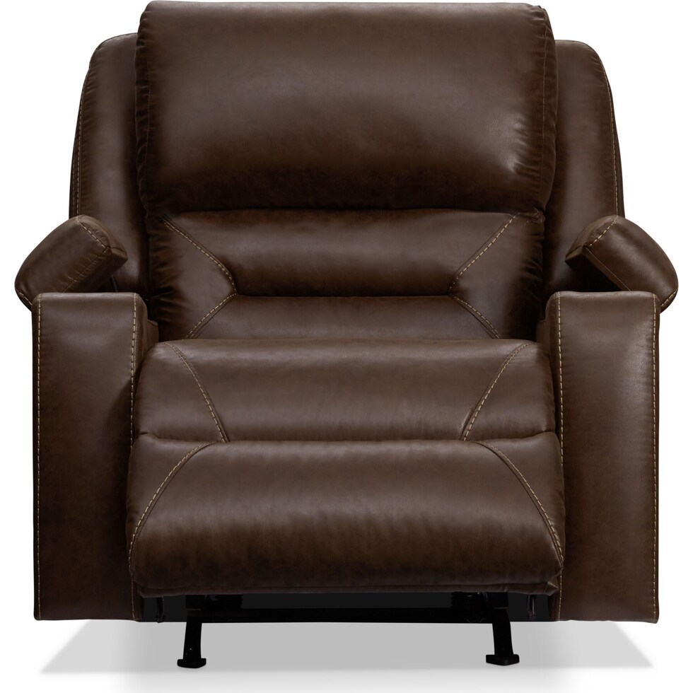 concourse dark brown power recliner   