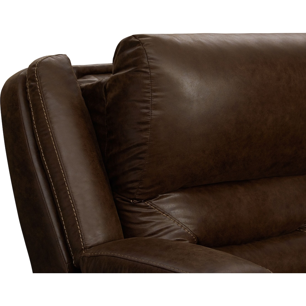 concourse dark brown power recliner   