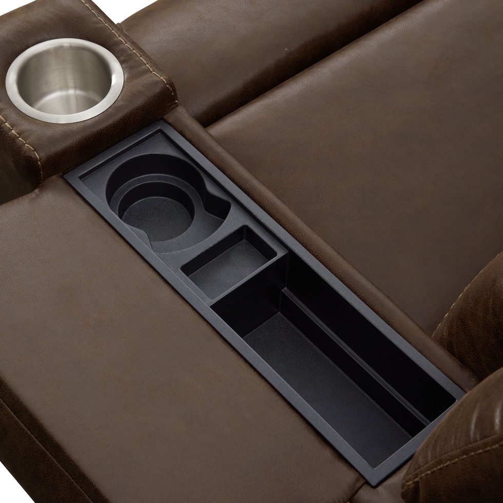 concourse dark brown power recliner   