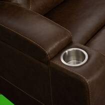 concourse dark brown power recliner   