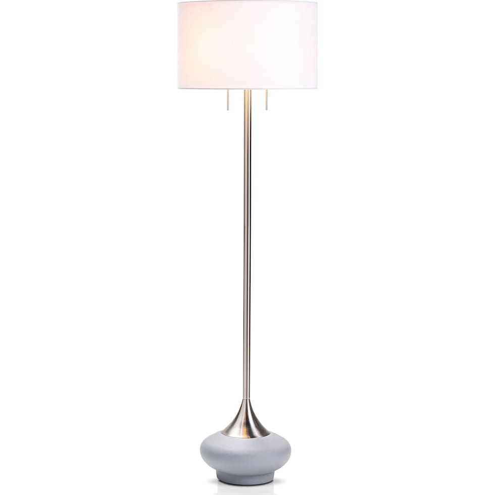 concrete gray floor lamp   