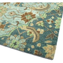 confident blue area rug  x    