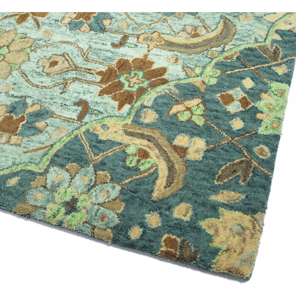 confident blue area rug  x    