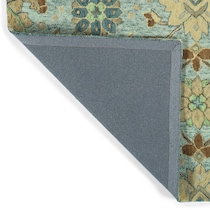 confident blue area rug  x    
