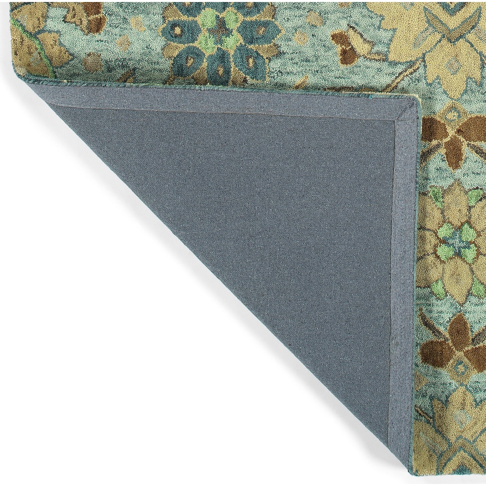confident blue area rug  x    
