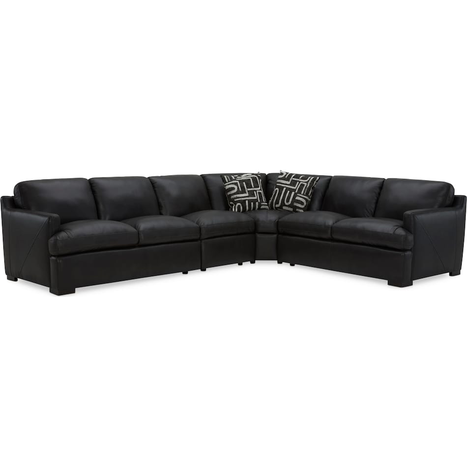 conroy black  pc sectional   