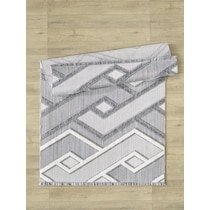 convex gray white area rug  x    