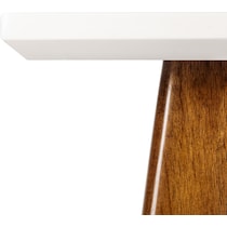 copa white pecan end table   